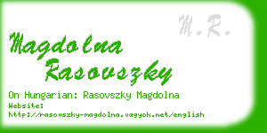 magdolna rasovszky business card